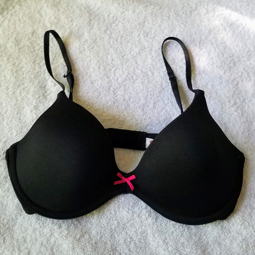 34C SO Intimates Black Push-up Convertible Bra